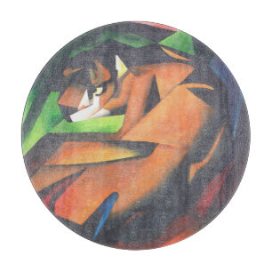 Tiger In Geometric Art Style Franz Marc Cutting Board