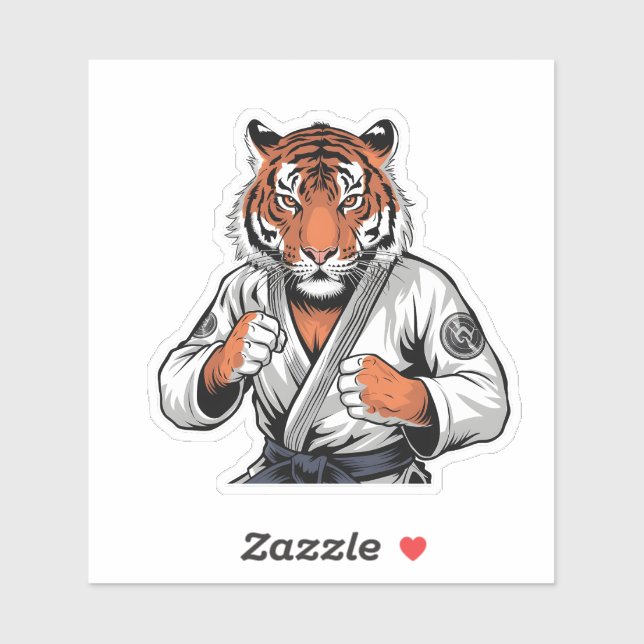 Tiger in Jiu-Jitsu Outfit Martial Arts Animal  (Sheet)