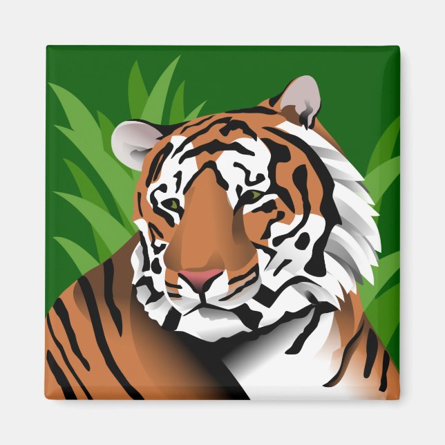 Tiger In Jungle Magnet (Front)