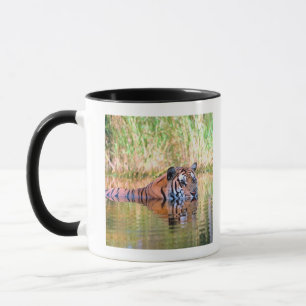 Tiger in lake mug