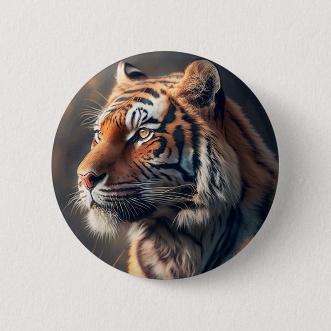 Tiger In Nature Button 2 1/4” (Front)