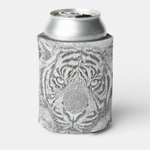Tiger in Pencil Can Cooler