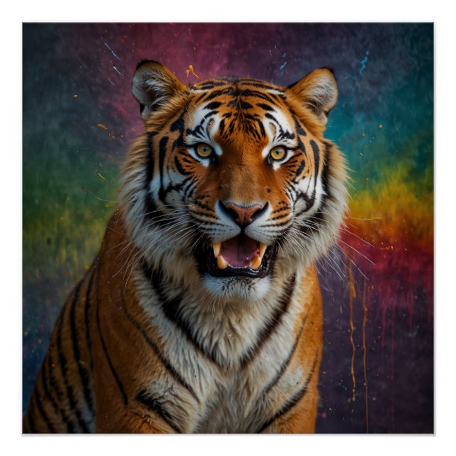 Tiger in Portrait Poster (Front)