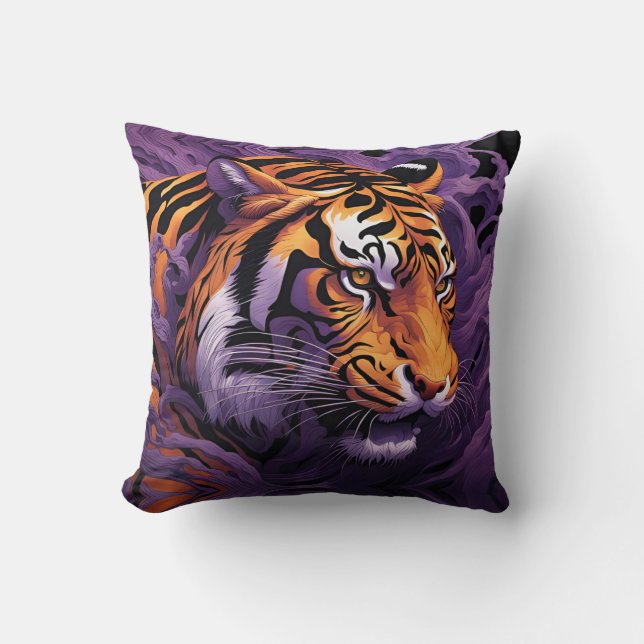 Tiger in purple cushion (Front)