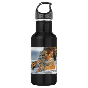 Tiger in Snow 532 Ml Water Bottle