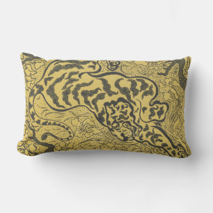 Tiger in the Jungle (Wild Animal) (by Paul Ranson) Lumbar Cushion