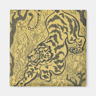 Tiger in the Jungle (Wild Animal) (by Paul Ranson) Magnet
