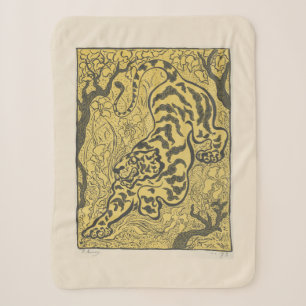 Tiger in the Jungle (Wild Animal) (by Paul Ranson) Sherpa Blanket