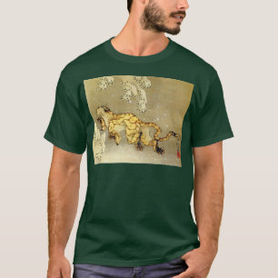 Tiger In The Snow Hokusai Japanese Woodblock T-Shirt
