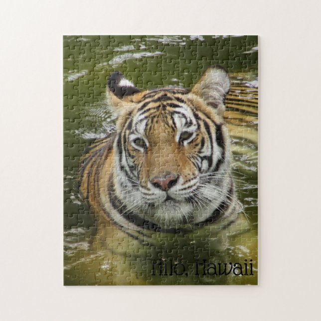 Tiger in the Water Jigsaw Puzzle (Vertical)