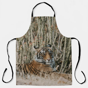 TIGER IN THE WILD RESTING APRON