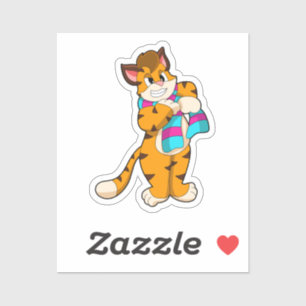 Tiger in Winter with Scarf