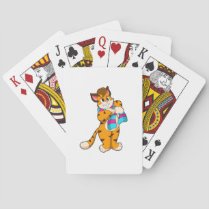 Tiger in Winter with Scarf Playing Cards