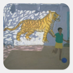 Tiger India Square Sticker