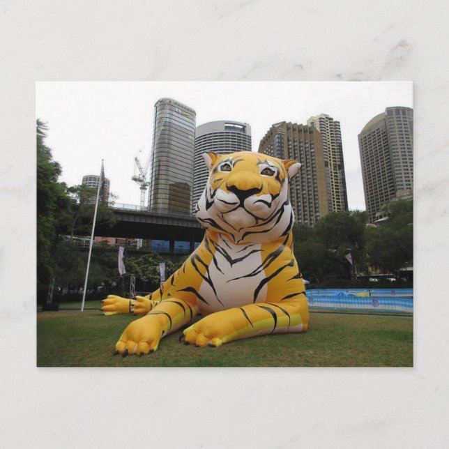 Tiger Inflatable for Lunar New Year Postcard (Front)