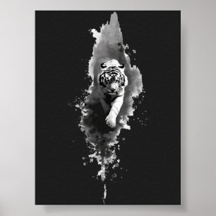 Tiger Ink Wash Dark Art Poster