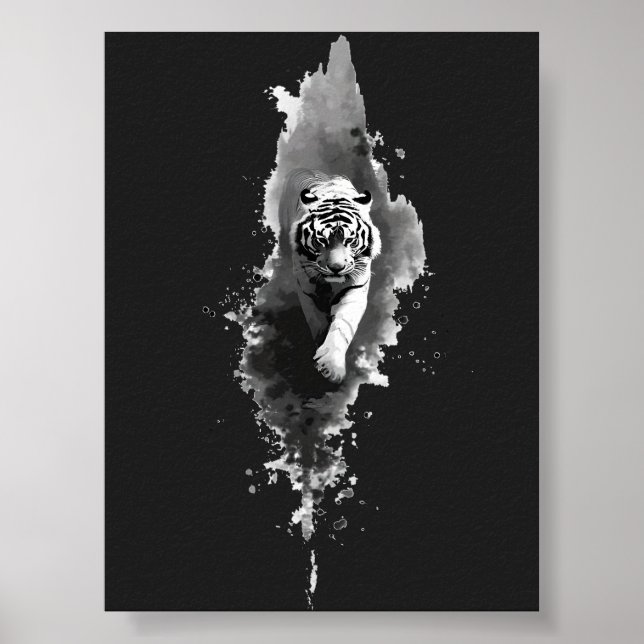 Tiger Ink Wash Dark Art Poster (Front)
