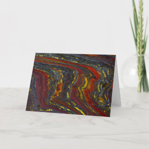 Tiger Iron In Red, Yellow, Blue Card