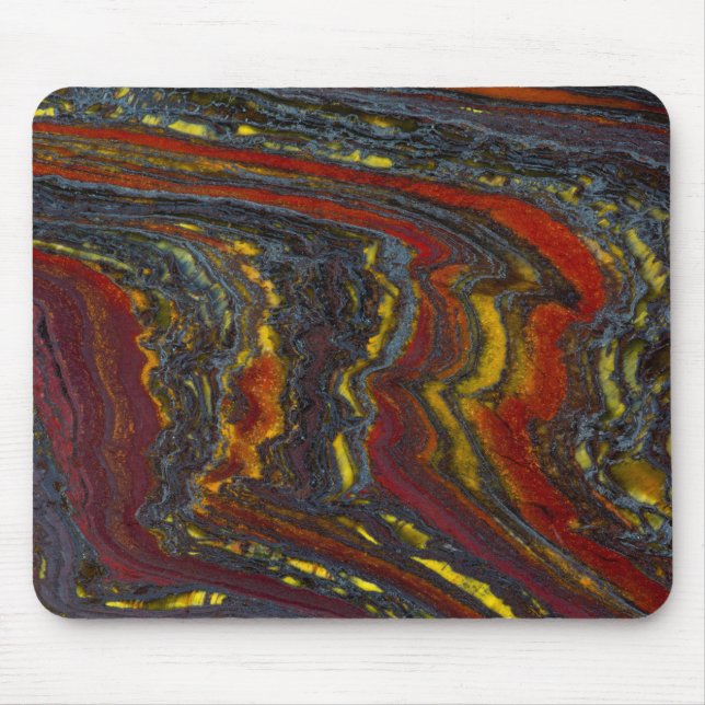 Tiger Iron In Red, Yellow, Blue Mouse Pad (Front)