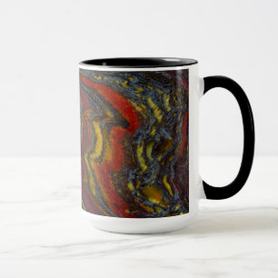Tiger Iron In Red, Yellow, Blue Mug