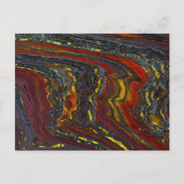 Tiger Iron In Red, Yellow, Blue Postcard (Front)