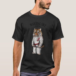 Tiger Judo Karate Master In White Judogi T-Shirt