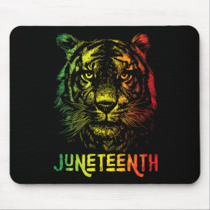 Tiger Juneteenth Cool Black History African Americ Mouse Pad