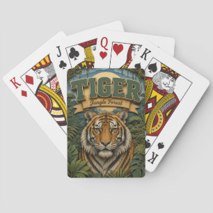 Tiger Jungle Forest POPCUT Playing Cards