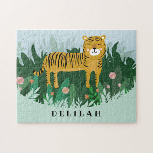 Tiger Jungle Wild Design Jigsaw Cute Puzzle