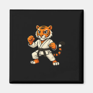 Tiger Karate Funny Black Belt Boys Girls Kids Magnet
