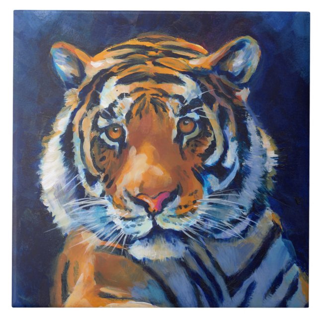 Tiger King Ceramic Tile (Front)