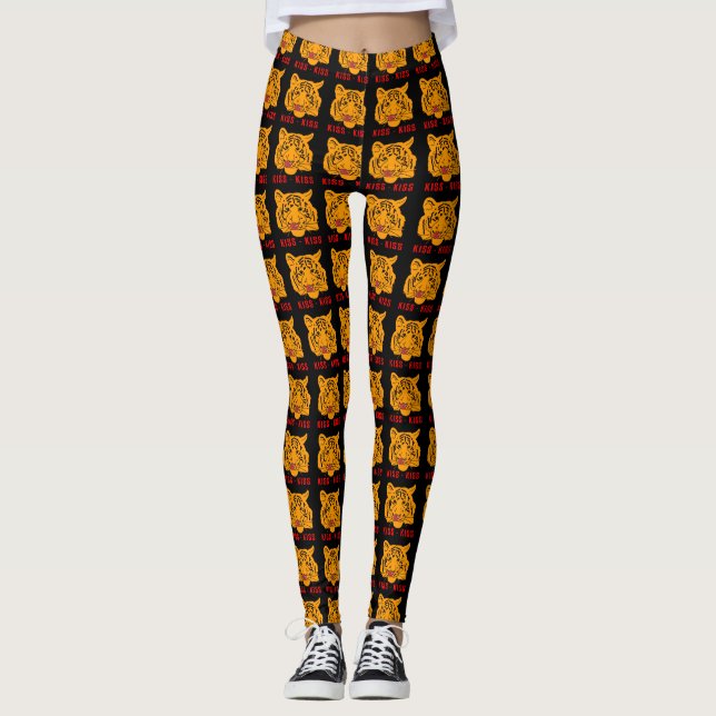 Tiger - Kiss - Kiss Dark Leggings (Front)