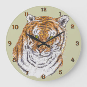 Tiger Large Clock