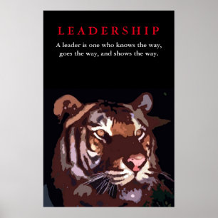 Tiger Leadership Inspirational Pop Art Poster