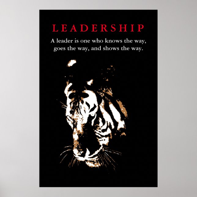 Tiger Leadership Inspirational Poster (Front)