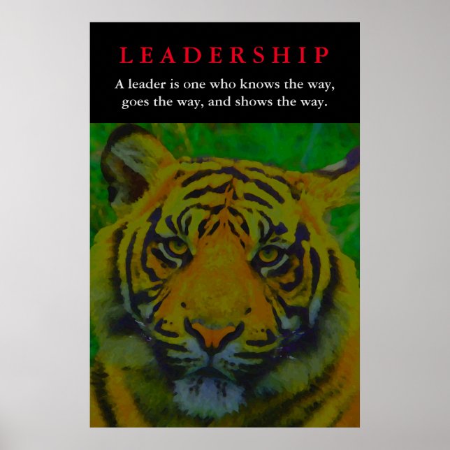 Tiger Leadership Motivational Poster (Front)