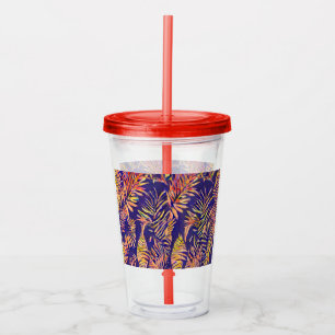 Tiger Leaf Acrylic Tumbler