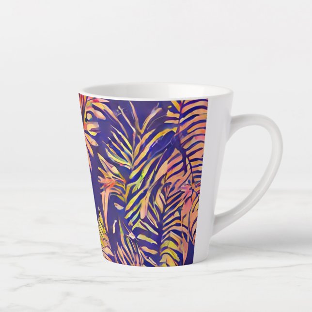 Tiger Leaf Latte Mug (Right)