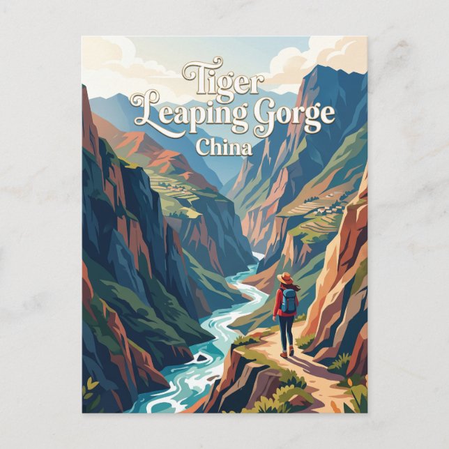 Tiger Leaping Gorge China Postcard (Front)