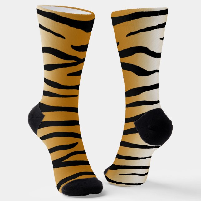Tiger Legs Funny Animal Print Socks (Angled)