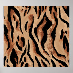 Tiger Leopard: Animal Skin Seamless Poster