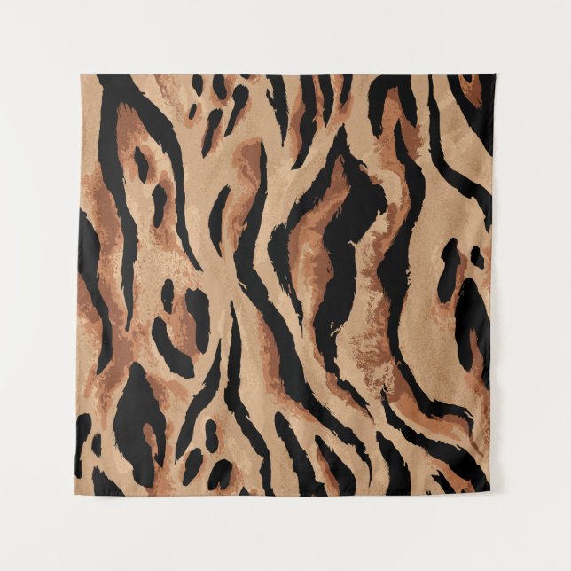 Tiger Leopard: Animal Skin Seamless Tapestry (Front)