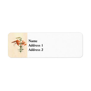 Tiger Lilies And Buds Return Address Label