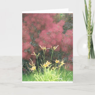 Tiger Lilies and Smoketree Card