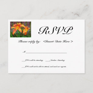 Tiger Lilies RSVP Card