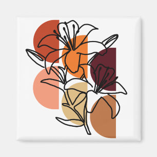 Tiger Lilies with Colour Palette Magnet