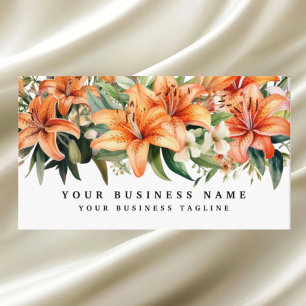 Tiger Lillies Orange Lily Flowers Floral Business Card