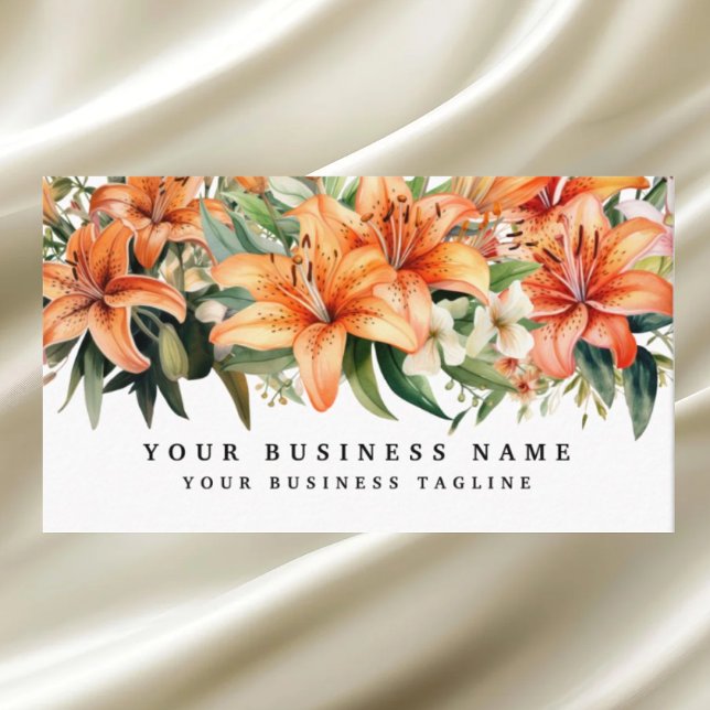 Tiger Lillies Orange Lily Flowers Floral  Business Card (Creator Uploaded)