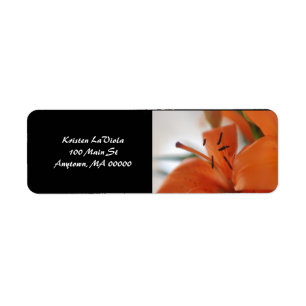Tiger Lily Address Label Return Address Label