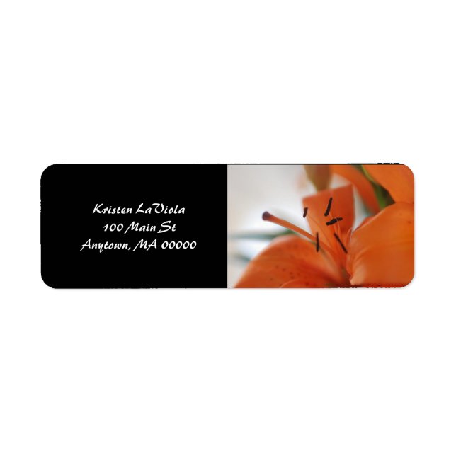 Tiger Lily Address Label Return Address Label (Front)